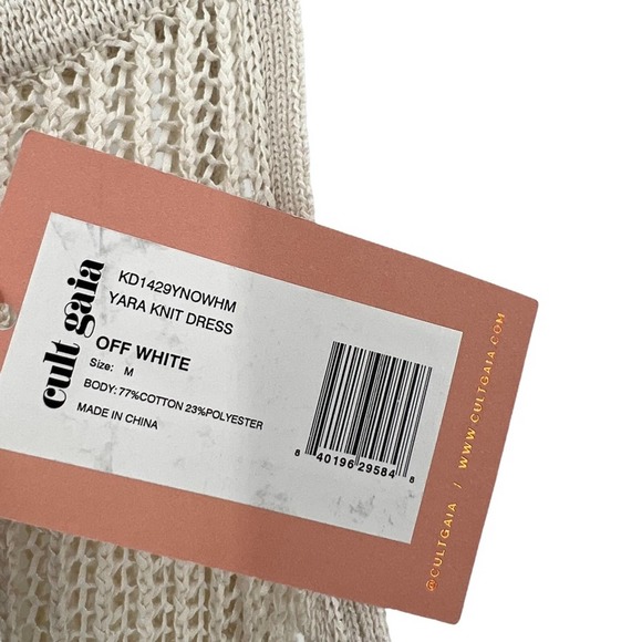 NEW Cult Gaia Yara Crochet Dress Sz M Off White - Picture 9 of 15